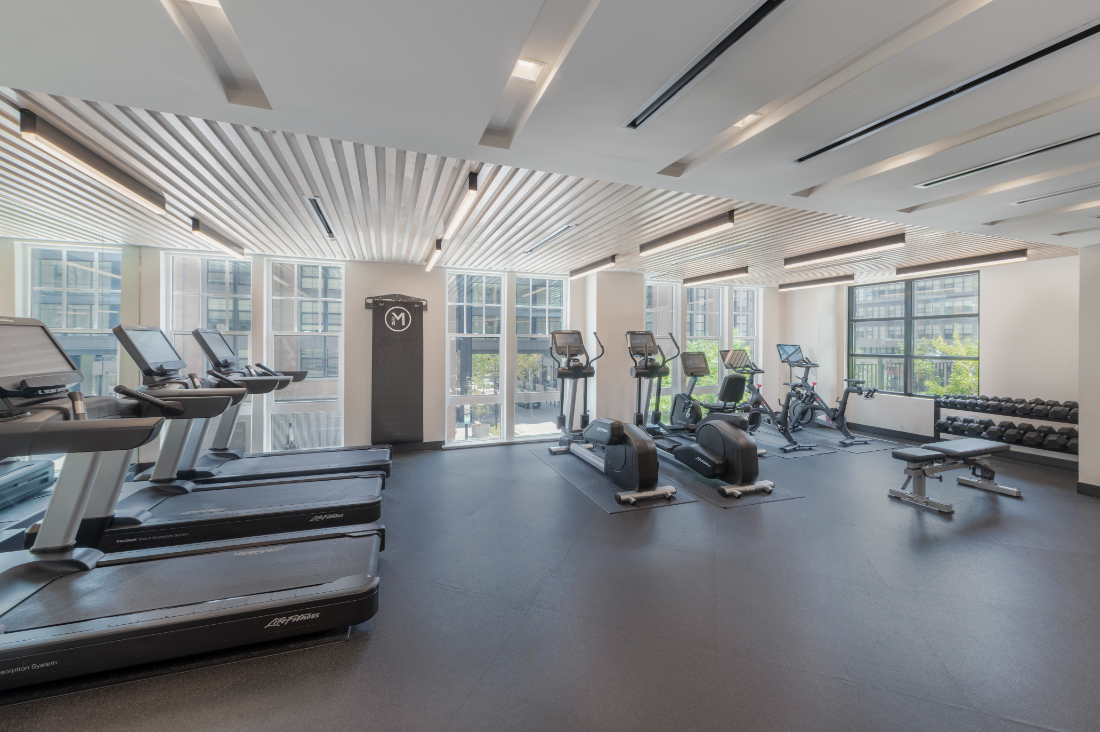 Gym Room with treadmills and stair masters